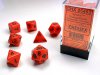 Opaque Polyhedral Orange/black 7-Die Set