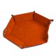 Leatherette & Velvet Dice Tray Orange Hex