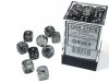 Borealis® 12mm d6 Light Smoke/silver Luminary™ Dice Block™