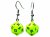 Hook Earrings Vortex Bright Green Mini D20 Pair