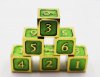 Green and Gold D6 Metal Dice Set