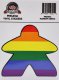 Rainbow Meeple Sticker (MOQ2)