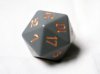 Special Dice Dark Grey/Copper Opaque 34mm d20 (MOQ2)