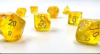 Lab Dice 6 Borealis Polyhedral Canary/white Luminary 7-Die Set (