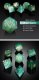 Gemstone Dice Set (7) Green Agate Natural