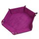 Leatherette & Velvet Dice Tray Magenta Hex