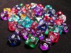 Bag of 50™ Assorted Loose Translucent Polyhedral d10 Dice