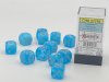 Luminary Sky/silver 16mm d6 Dice Block