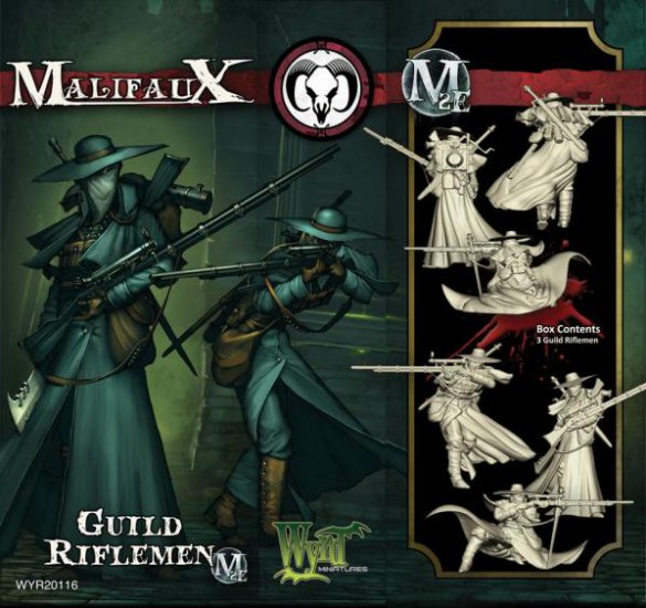 Malifaux: Guild Riflemen (3 pack) - zum Schließ en ins Bild klicken