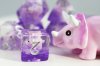 Pink Triceratops RPG Dice Set (7)