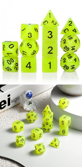 Acrylic Dice Set (12) Caterpillar - zum Schließ en ins Bild klicken