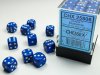 Dice Set Blue/White Opaque 12mm d6 (36)
