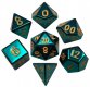 16mm Polyhedral Turquoise Painted 7