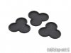 Movement Tray - Rounded Edge - 25mm 3s Cloud - Black (3)