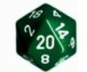 Opaque 34mm d20 Green/White