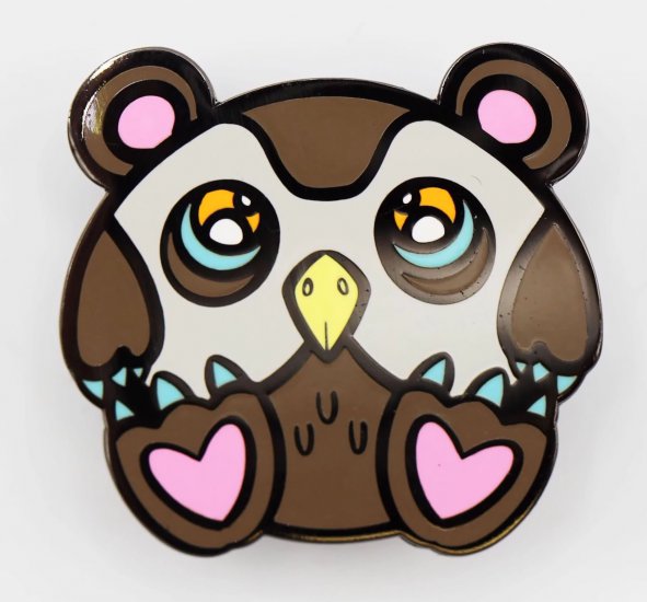 Baby Monster Pin Owl Bear - zum Schließ en ins Bild klicken