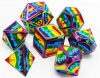 Rainbow Pride Flag RPG Metal Dice Set (7)