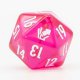Translucent Pink/White D20 (MOQ2)