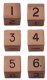 Metallic Dice 6Count 16mm d6 Antique Copper Metal Dice Set