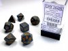 RPG Dice Set Grey/Copper Dusty Opaque Polyhedral 7-Die Set