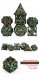 Hollow Dice Set (7) Dragon Green & Red