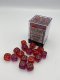 Gemini® 12mm d6 Translucent Red-Violet/gold Dice Block™ (36 d