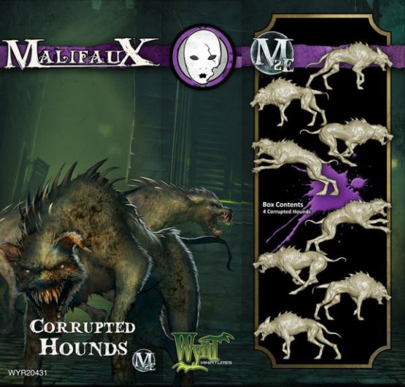 Malifaux The Neverborn Corrupted Hounds 4 Pack - zum Schließ en ins Bild klicken
