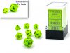 Vortex® Mini-Polyhedral Bright Green/black 7-Die Set