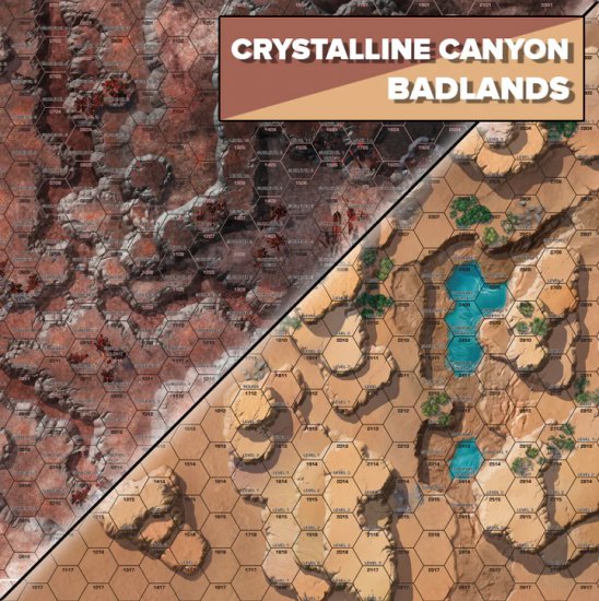 BattleTech Neoprene Battle Mat Alien Worlds Crystalline Canyon/B - zum Schließ en ins Bild klicken