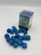 Gemini 12mm d6 Blue-Blue/light blue Luminary Dice Block (36 dice
