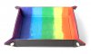 Velvet Folding Dice Tray with Leather Backing 10x10 Watercolor R