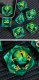 Sharp Edge Dice Set (7) Dragon Eye Specimen