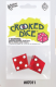 1PR/BH 25MM TRANSPARENT CROOKED DICE (MOQ2)