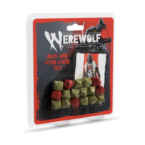 Werewolf The Apocalypse RPG Dice and Form Card Set - zum Schließ en ins Bild klicken