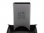 Fold Up Leather Dice Tower: Black