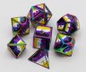 Non Binary Pride Flag RPG Metal Dice Set (7)