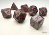 Velvet Mini-Polyhedral Black/red 7-Die Set
