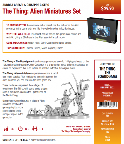 The Thing Alien Miniatures Set - zum Schließ en ins Bild klicken