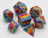 Pansexual Pride Flag RPG Metal Dice Set (7)