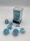 Gemini® Polyhedral Pearl Turquoise-White/blue Luminary™ 7-Die