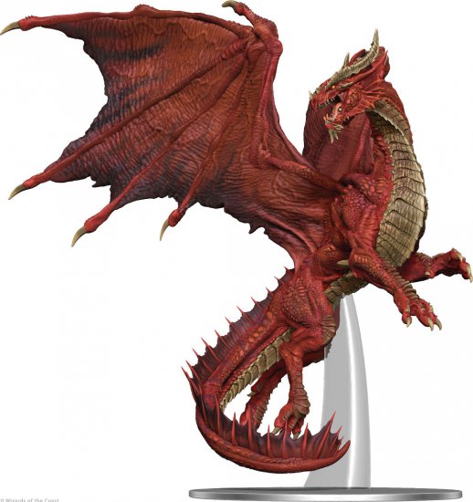D&D Adult Red Dragon Premium Figure - zum Schließ en ins Bild klicken