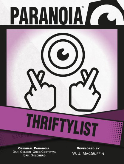 Paranoia RPG: Thriftylist Card Deck - zum Schließ en ins Bild klicken