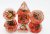 Red Swirl Ancient Gear RPG Dice Set (7)