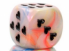 Heart 16mm Festive Circus Black Pips D6 (MOQ2)