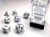 RPG Dice Set White/Black Opaque Polyhedral 7-Die Set