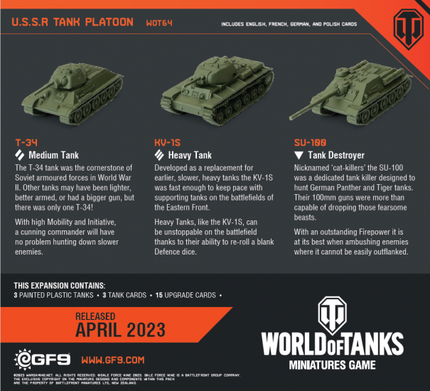 World of Tanks USSR Tank Platoon - zum Schließ en ins Bild klicken