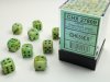 Marble 12mm d6 Green/dark green Dice Block™ (36 dice)