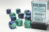 Gemini® 16mm d6 Blue-Teal/gold Dice Block™ (12 dice)