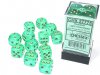 Borealis® 16mm d6 Light Green/gold Luminary™ Dice Block™ (1