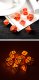 Metal & Enamel Dice Set (7) Red Glow in the Dark